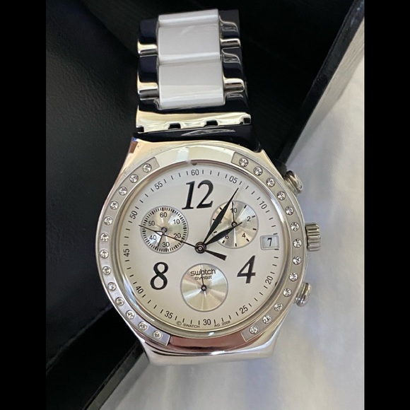 Swatch Accessories - WACTH 💯Authentic SWATCH IRony White Silver